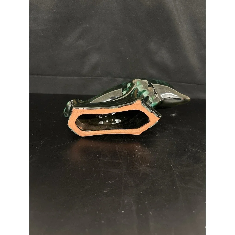 Ceramic Dark Teal Decorative Dolphin Figurine